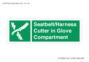 Seatbelt/Harness Cutter in Glove Compartment